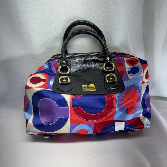 Coach Madison Graphic Op Art Resort Sabrina Satchel - Picture 1 of 12
